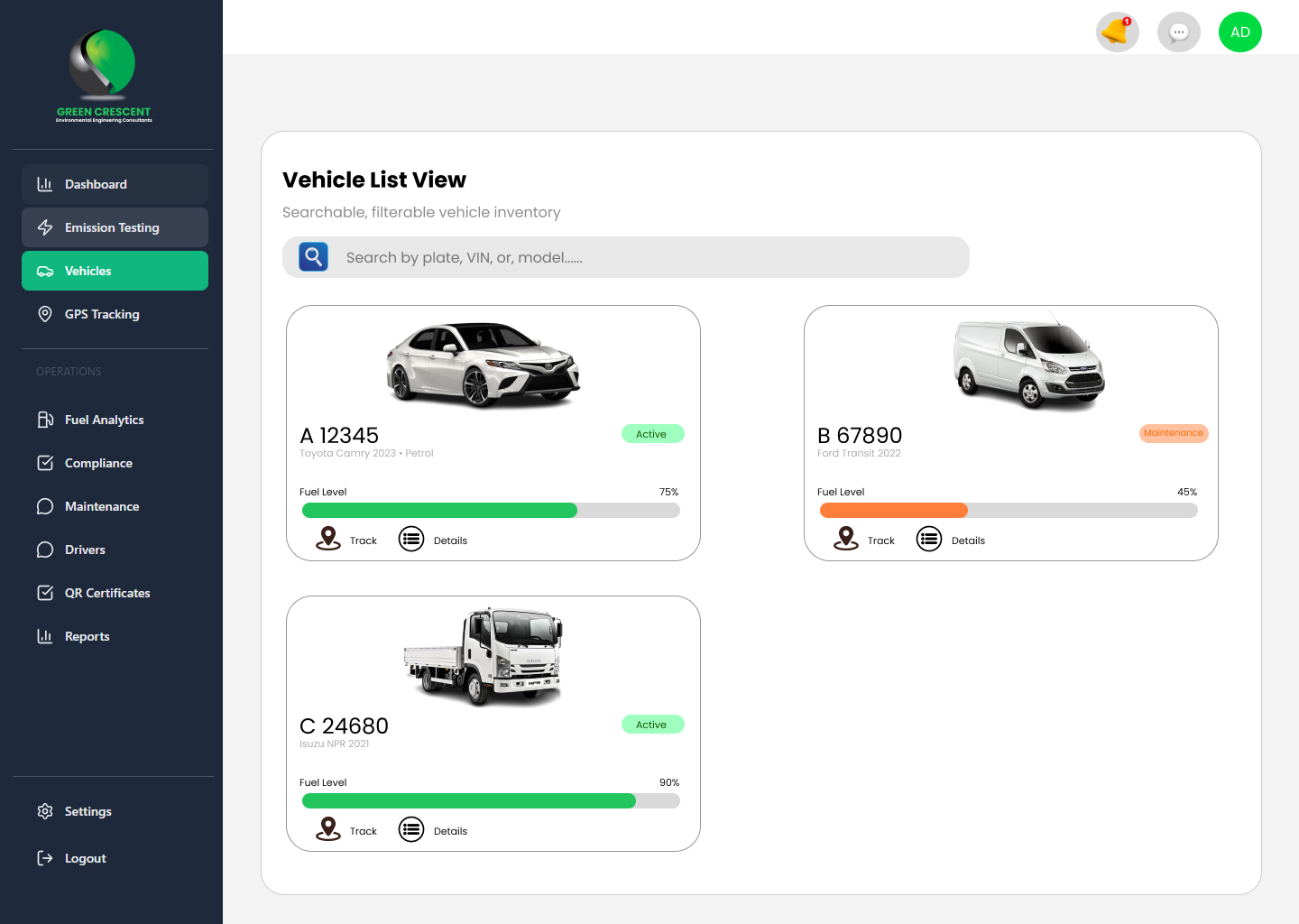 Driver Management Dashboard